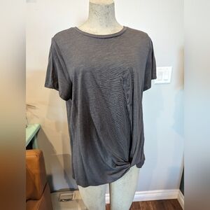 Maurice twist knot tee, heather Gray plus size 0x, New!